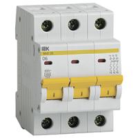 Автомат 3Р 6А D 4,5кА ВА47-29 IEK